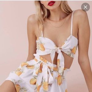 For Love and Lemons Lemonade Crop Top - Size Medium, NWT